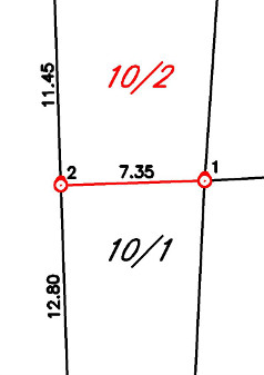 Geometrický plán na rozdělení pozemku